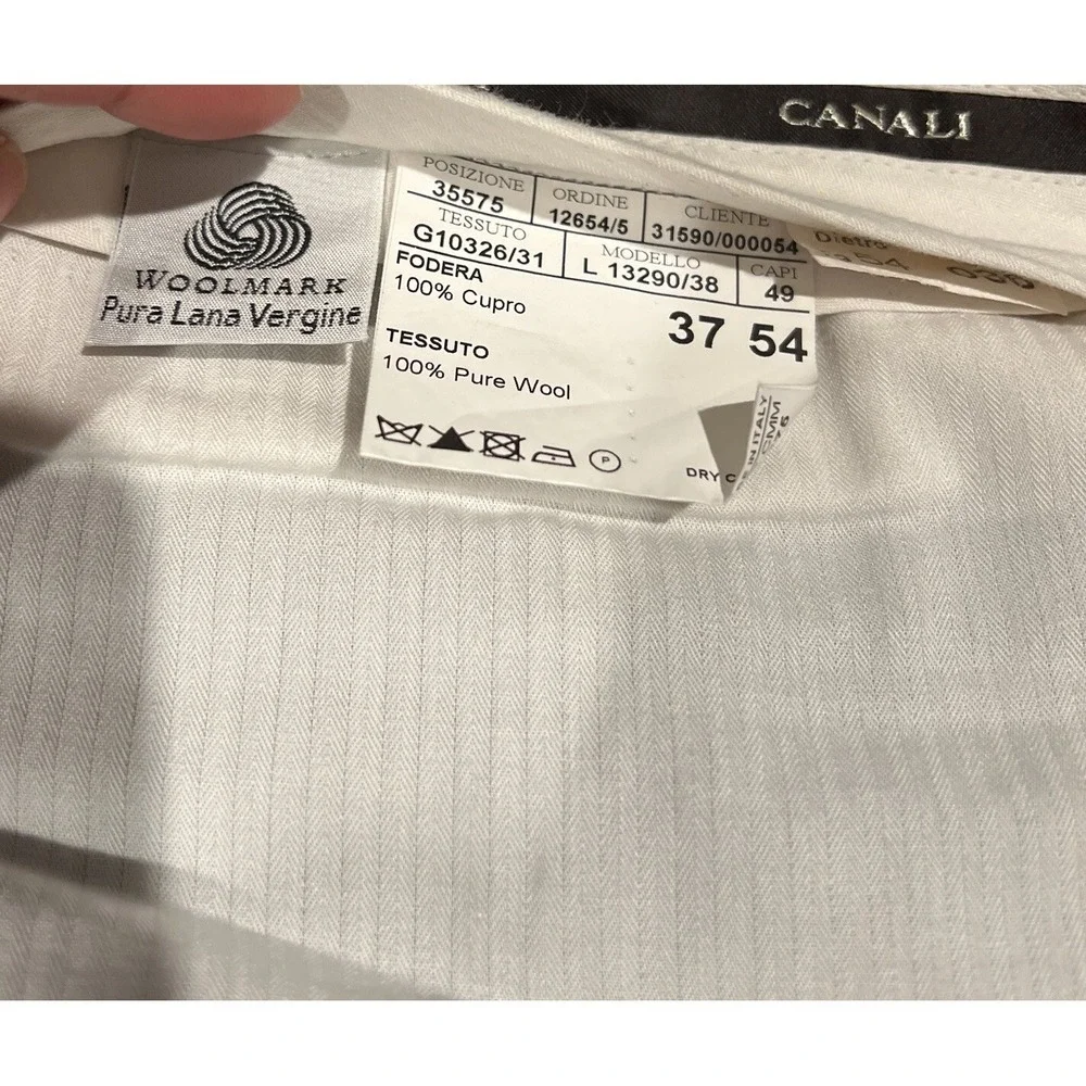 CANALI ITALY mens dress pants Predated Front 100% Wool  Size 54R